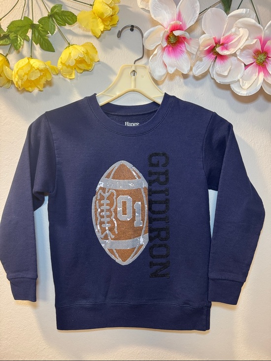 Hanes Other - Hanes Boys Navy Football 'Gridiron' Sweatshirt